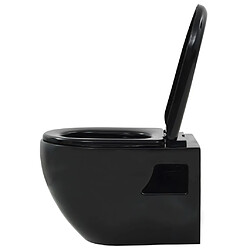 Acheter vidaXL Toilette murale Céramique Noir