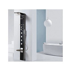 Colonne de douche noire hydromassante NOVELLINI CASCATA 3 avec siège H 209 cm