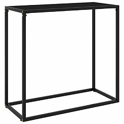 Maison Chic Table console | Meuble d'entrée | Table d'appoint Noir 80x35x75 cm Verre trempé -GKD85275