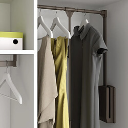 Avis Penderie rabattable pour armoire Hang Emuca largeur réglable 600-830 mm finition couleur moka