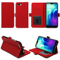 Housse Huawei Honor 10 protection Portefeuille luxe rouge Style Cuir avec stand - Etui coque pour Honor 10 avec porte cartes - Accessoires pochette case XEPTIO