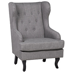 Beliani Fauteuil ALTA Tissu Gris