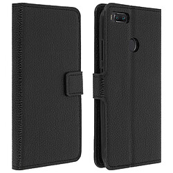 Avizar Housse Xiaomi Mi A1 Etui Portefeuille Coque Silicone Support Vidéo Noir