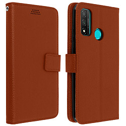 Avizar Housse Huawei P smart 2020 Étui Folio Porte carte Support Vidéo - marron