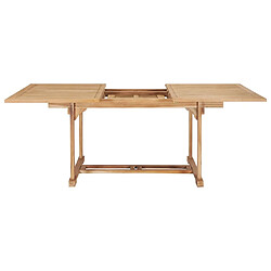 Avis Maison Chic Table de jardin | Table d'extérieur extensible 150-200x100x75 cm Teck solide -GKD15930