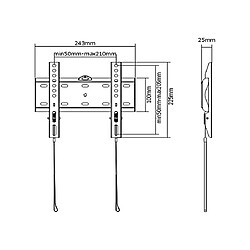 Avis Gembird Support Mural en Acier Robuste pour Téléviseurs LCD de 23 à 42 Pouces, Compatible avec Normes VESA jusqu'à 200 x 200 mm