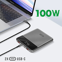 Avis Powerbank 20000mAh 2 USB-C 100W + 2 USB 22.5W 4smarts Enterprise Slim Gris