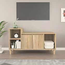 Maison Chic Meuble TV scandinave - Banc TV pour salon Chêne sonoma 100x35x55 cm Bois d'ingénierie -MN15856