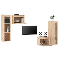 Avis vidaXL Meubles TV 4 pcs Bois massif de pin