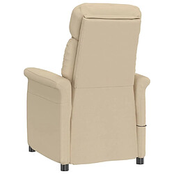 Acheter vidaXL Fauteuil de massage Crème Similicuir daim