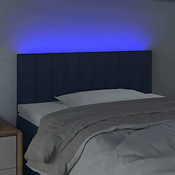 Avis Maison Chic Tête de lit scandinave à LED,meuble de chambre Bleu 100x5x78/88 cm Tissu -MN62831