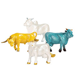 Avis 4x Figurine De Bétail Simulé Taureau Animaux Réalistes Jouet éducatif Style C