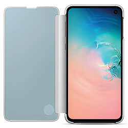 Samsung Etui Galaxy S10e Housse Clear View Tactile Rabat Translucide Original Blanc pas cher