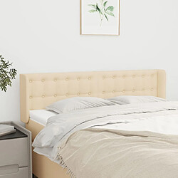 Maison Chic Tête de lit scandinave avec oreilles,meuble de chambre Crème 147x16x78/88 cm Tissu -MN88784