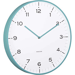 Karlsson Horloge murale 40 cm Circus Rings turquoise.