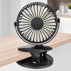 Avis (noir) Ventilateur de Bureau Clip Sur Ventilateur Ventilateur de Chargement USB Portable