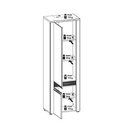 Avis Dansmamaison Armoire de salon 2 portes battantes Chêne à LED - BIELSKO