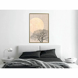 Paris Prix Affiche Murale Encadrée Tree in the Morning 40 x 60 cm Or