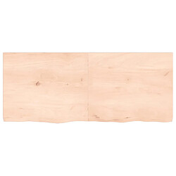 Avis vidaXL Étagère murale 120x50x(2-4) cm bois de chêne massif non traité