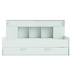 Avis Pegane Lit enfant avec environnement coloris blanc mat - 204 x 109 x 122,5 cm