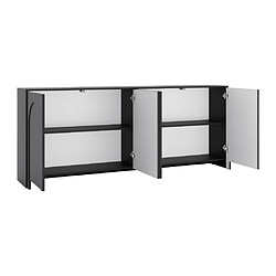 Acheter Vente-Unique Buffet avec 4 portes en MDF - Noir - DELANYA