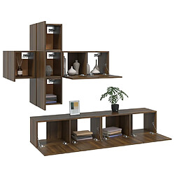 Avis vidaXL Ensemble de meubles TV 7 pcs Chêne marron Bois d'ingénierie