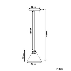 Avis Beliani Lampe suspension ARAGON Métal Bleu clair