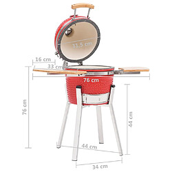 vidaXL Barbecue à fumoir Kamado Céramique 76 cm pas cher