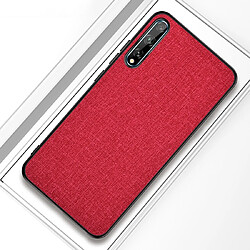 Wewoo Coque Pour Huawei Enjoy 10s Shockproof Cloth Texture PC + TPU Housse de protection rouge