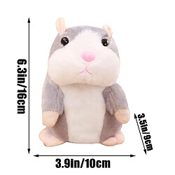 Universal 15 cm parlant hamster souris enfant peluche jouet mignon parlant son hamster hamster jouet éducatif f pas cher