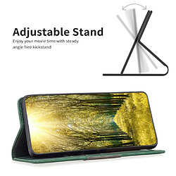 Etui en PU BINFEN COLOR anti-rayures, épissage de couleurs, motif de lignes, magnétique pour votre Samsung Galaxy S23 Plus - vert