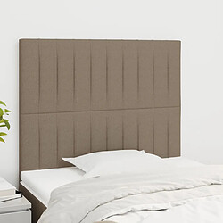 vidaXL Têtes de lit 2 pcs Taupe 100x5x78/88 cm Tissu