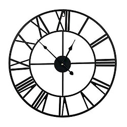 Universal Grande horloge murale en métal circulaire à chiffres romains (60 * 60 cm)