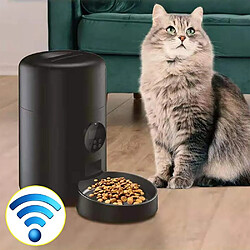 Universal Alimentateur pour animaux de compagnie 3L Application WiFi Contrôle Alimentateur automatique pour chiens et chats Distributeur de nourriture Bols Rations fixes Anti-carcasses | Alimentation pour chats Fournitures d'arrosage(Le noir)