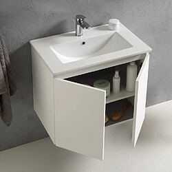 Acheter Kiamami Valentina Meuble Salle de Bain 60 cm Portes Blanc Victoire Forest