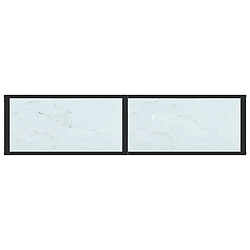 Acheter vidaXL Table console Marbre blanc 140x35x75,5 cm Verre trempé