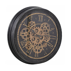 Avis Horloge Murale Alexandra House Living Noir Doré Acrylique Plastique 36 x 7 x 36 cm