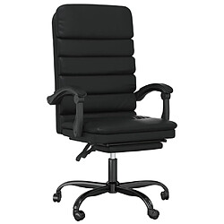 vidaXL Fauteuil de massage inclinable de bureau Noir Similicuir