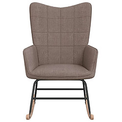 Maison Chic Chaise à bascule | Fauteuil Relax, design moderne Taupe Tissu -GKD50605