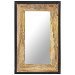 vidaXL Miroir 80x50 cm Bois de manguier massif