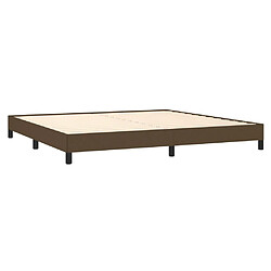 Avis vidaXL Cadre de lit sans matelas marron foncé 200x200 cm tissu