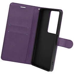 Avizar Étui pour Oppo A79 Dragonne Clapet Support Portefeuille Violet