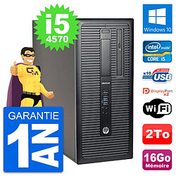 PC Tour HP EliteDesk 800 G1 Intel i5-4570 RAM 16Go Disque 2To Windows 10 Wifi - Occasion