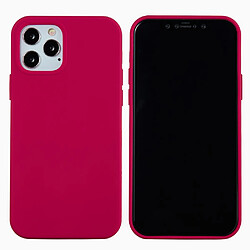 Coque en silicone couleur unie rose pour votre Apple iPhone 13 Pro Max 6.7 pouces