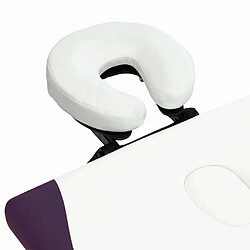 Acheter vidaXL Table de massage pliable 2 zones Aluminium Blanc et violet