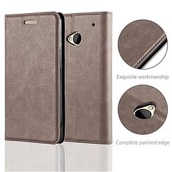 Cadorabo Coque HTC ONE M7 Etui en Brun