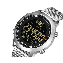 Montre intelligente de sport pour homme Bluetooth Watch Stepping argent