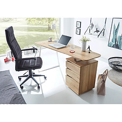 Pegane Bureau avec 3 tiroirs en chêne - L150 x H75 x P67 cm