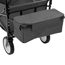 Acheter vidaXL Chariot à main pliable avec toit Acier Gris