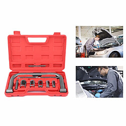 Kit d'outils de réparation de ressort de moto de voiture de poussoir de compresseur de ressort de soupape à 5 adaptateurs - rouge